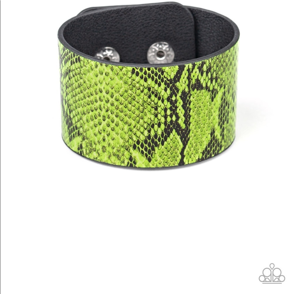 “Green Python Print Bracelet”